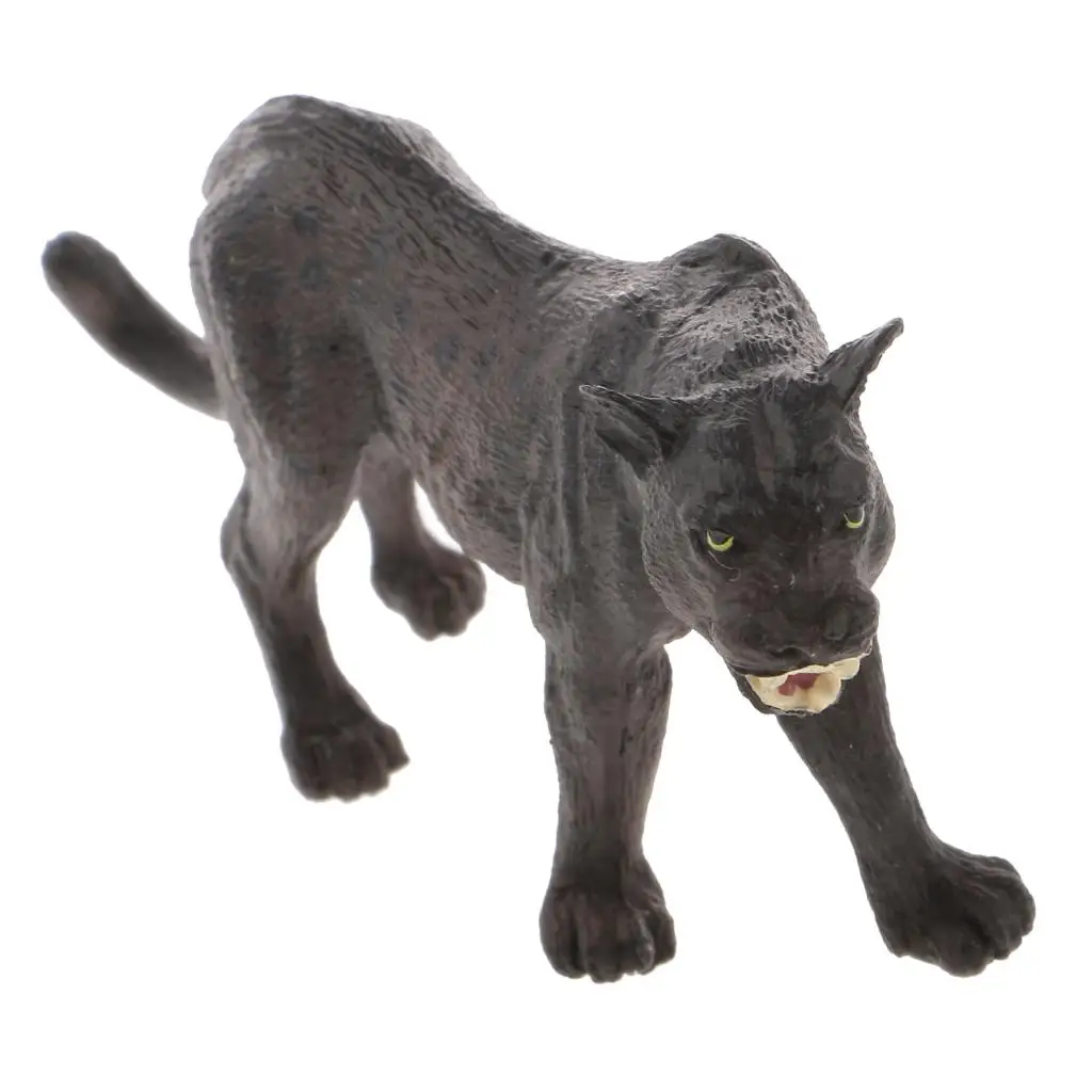 Panther Hand Painted Wildlife Animal Figurine Model Kids Toys