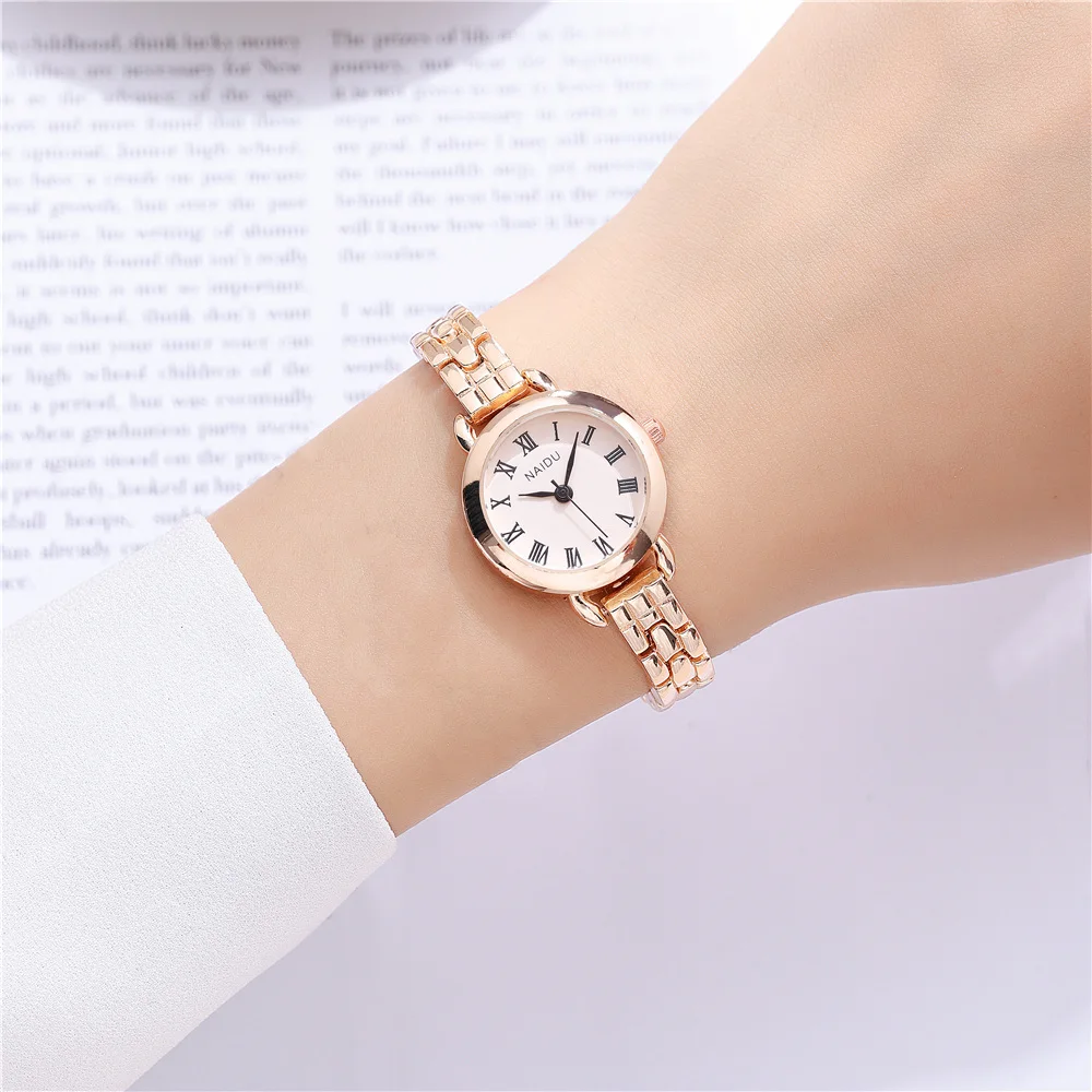 fashion small dial quartz women lady bracelet steel watch