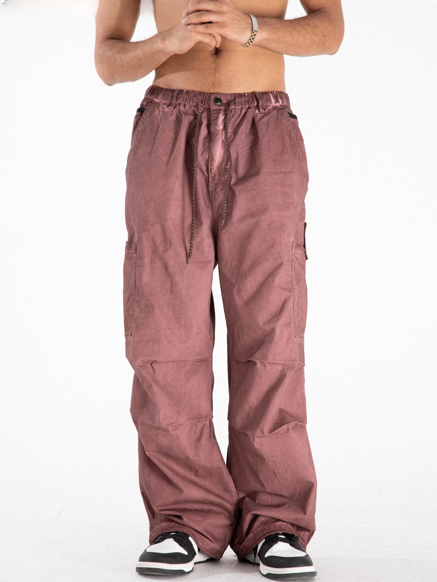 

Washed Vintage American Street Loose Straight Leg Workwear Multi-Pocket Casual Trousers for Men Comfortable Cotton Blend