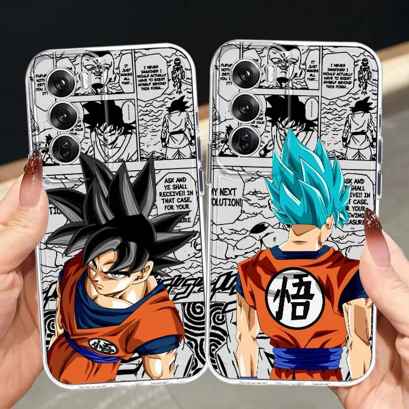 

Dragon Ball Luxury Goku Case For OPPO A11 A16 A55 A56 A57 A72 A52 A73 A74 A54 A76 A78 Find X5 X6 X7 Ultra Pro 5G Transparent