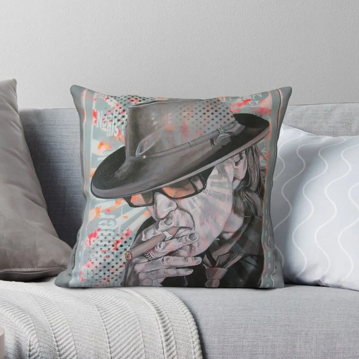 

Udo Lindenberg German Pillowcase Polyester Linen Velvet Pattern Zip Decor Throw Pillow Case Sofa Seater Cushion Case