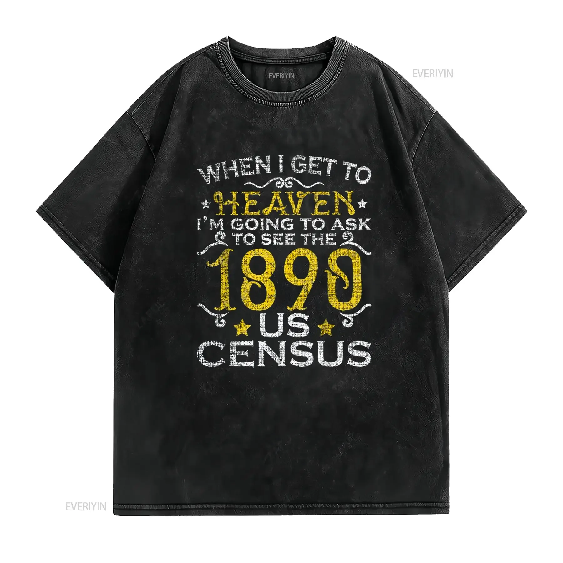 Ask To See The 1890 US Census Genealogy Genealogist Ancestry T Shirt vintage Washed Breathable designer clothes graphic