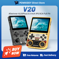 NEW POWKDDY V20 Open Source Handheld Game Console 3.5 Inch 640*480 IPS HD Screen A133 Plus Chip 5000mAh battery Free Stickers