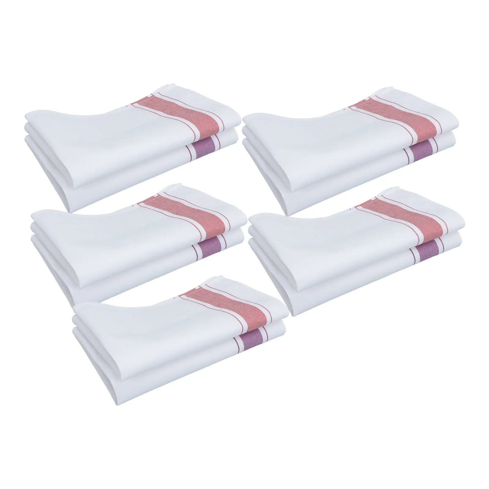 

10 шт. многоразовых салфеток из чистого хлопка для отелей и ресторанов, моющиеся, разных цветов, мягкие, для столовых приборов и посуды