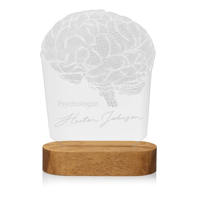 Lampe personnalisée pour la psychologue scolaire, lumières Led, cadeau pour lui, lampe de Table de nuit 3D personnalisée, cadeau de remise de diplôme pour étudiant en psychologie