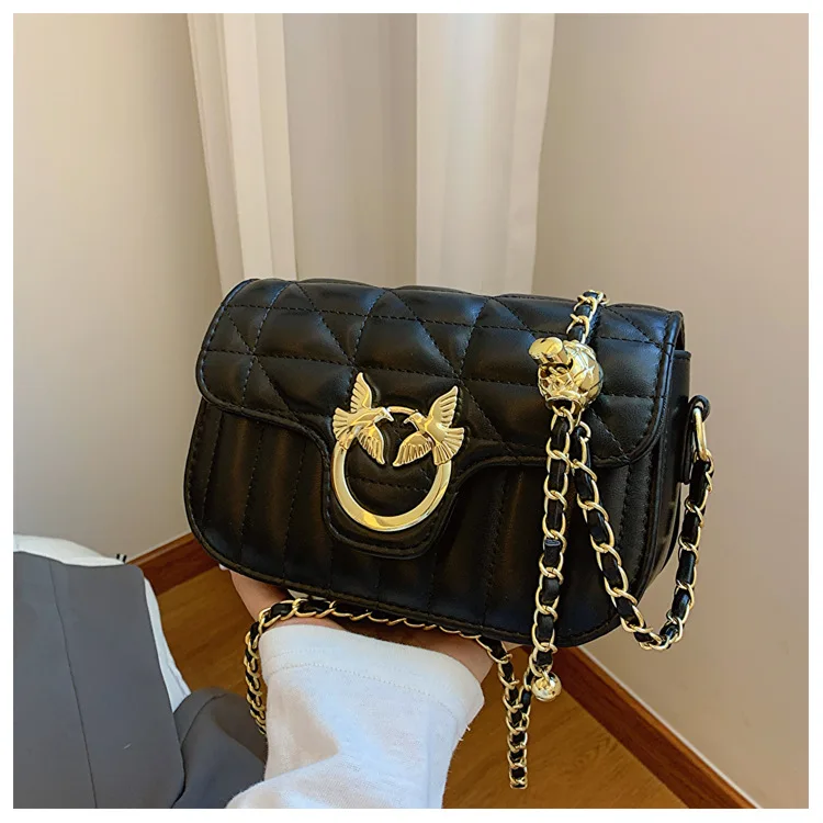 

Модная женская сумка с ромбовидным узором и вышивкой, новый стиль в стиле Chanel, сумка на одно плечо