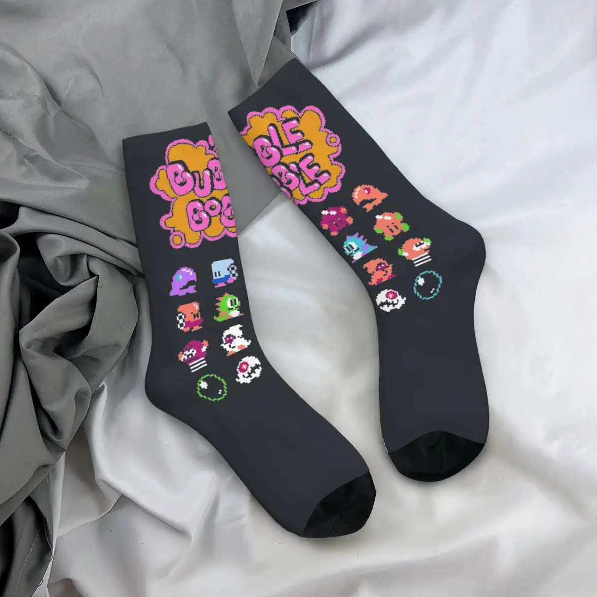 Bubble Bobble Socks game Leisure Stockings Winter Non Skid Adults Men Socks Breathable Graphic Outdoor Sports Socks