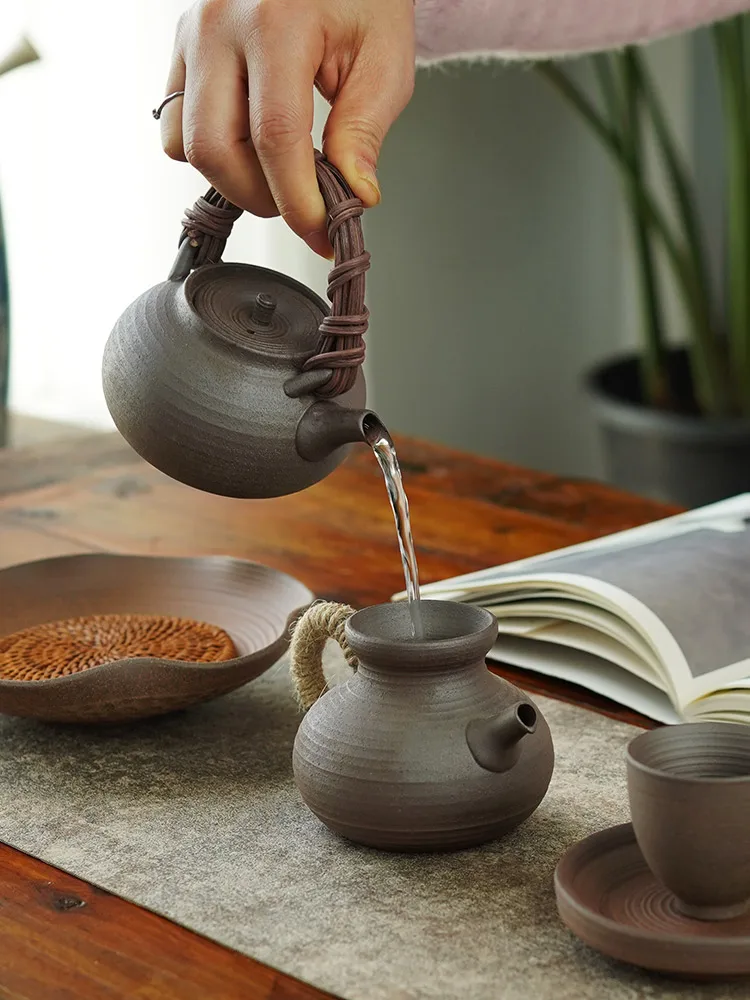 Raw ore rough pottery handmade fair cup, ceramic Zen tea dispenser, uniform cup, tea sea, simple retro style tea accessories