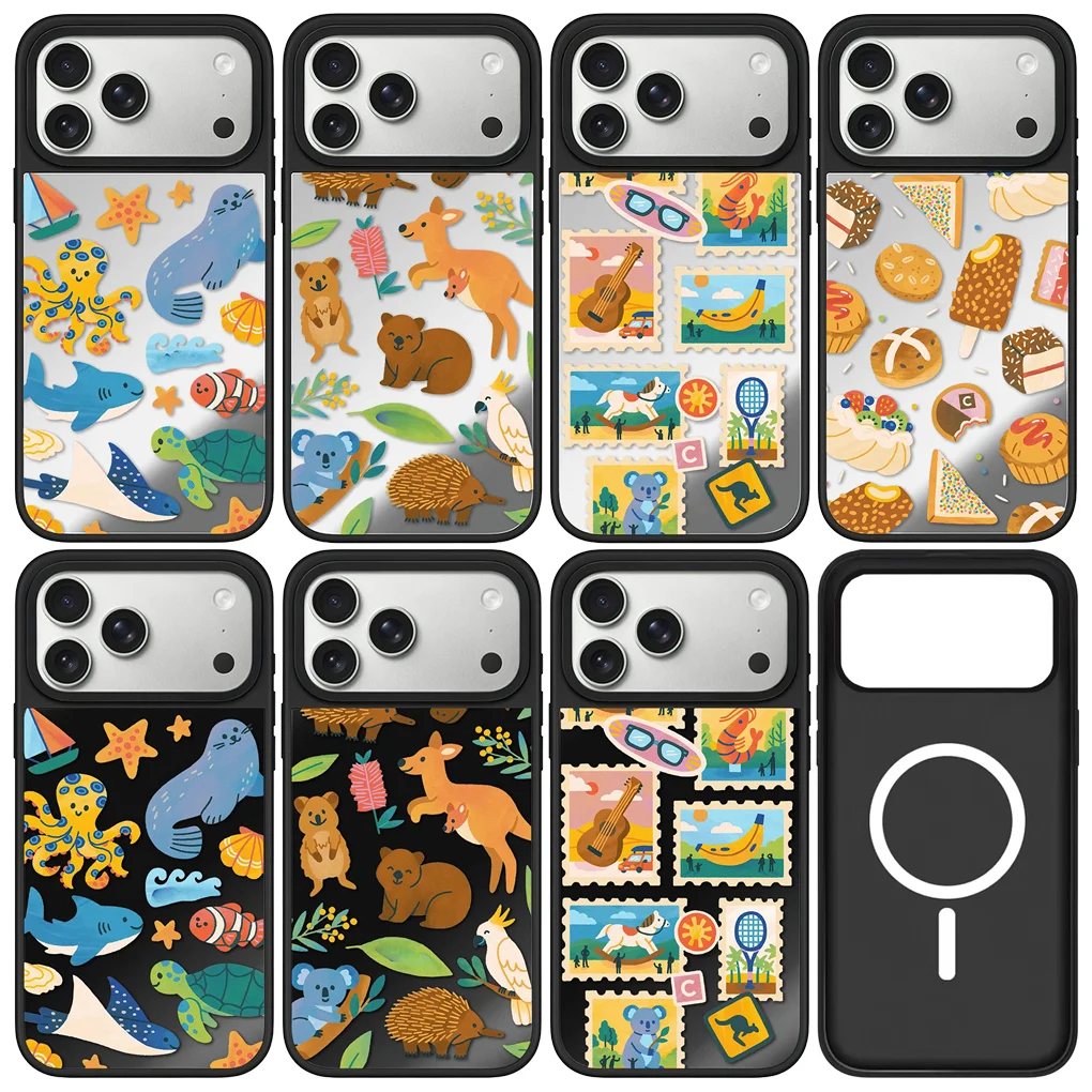 

Cartoon Octopus Mirror Surface Phone Cover for IPhone 12 13 14 15 16 17 Pro Max Case for IPhone 17 Air