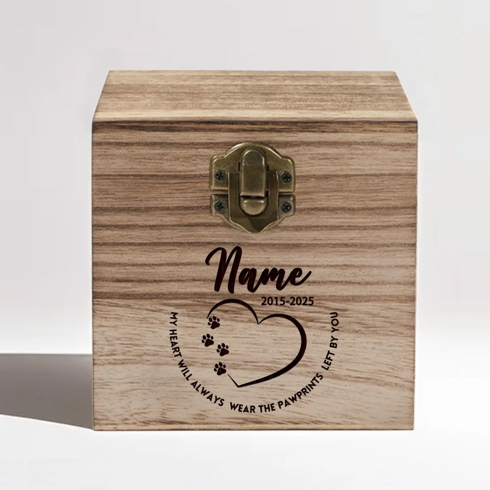 Pet Memorial Keepsake Box Dog Bereavement Gift Pet Keepsake Box Cat Dog Loss Gift Wood  Memorial Urns Dog Ashes Keepsake