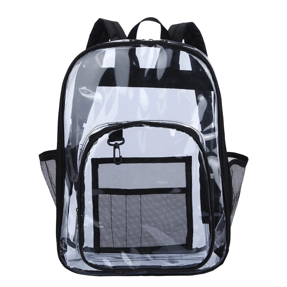 

Stylish Waterproof Backpack Transparent Material Adjustable Straps for Travel Camping Business Trip Multipurpose