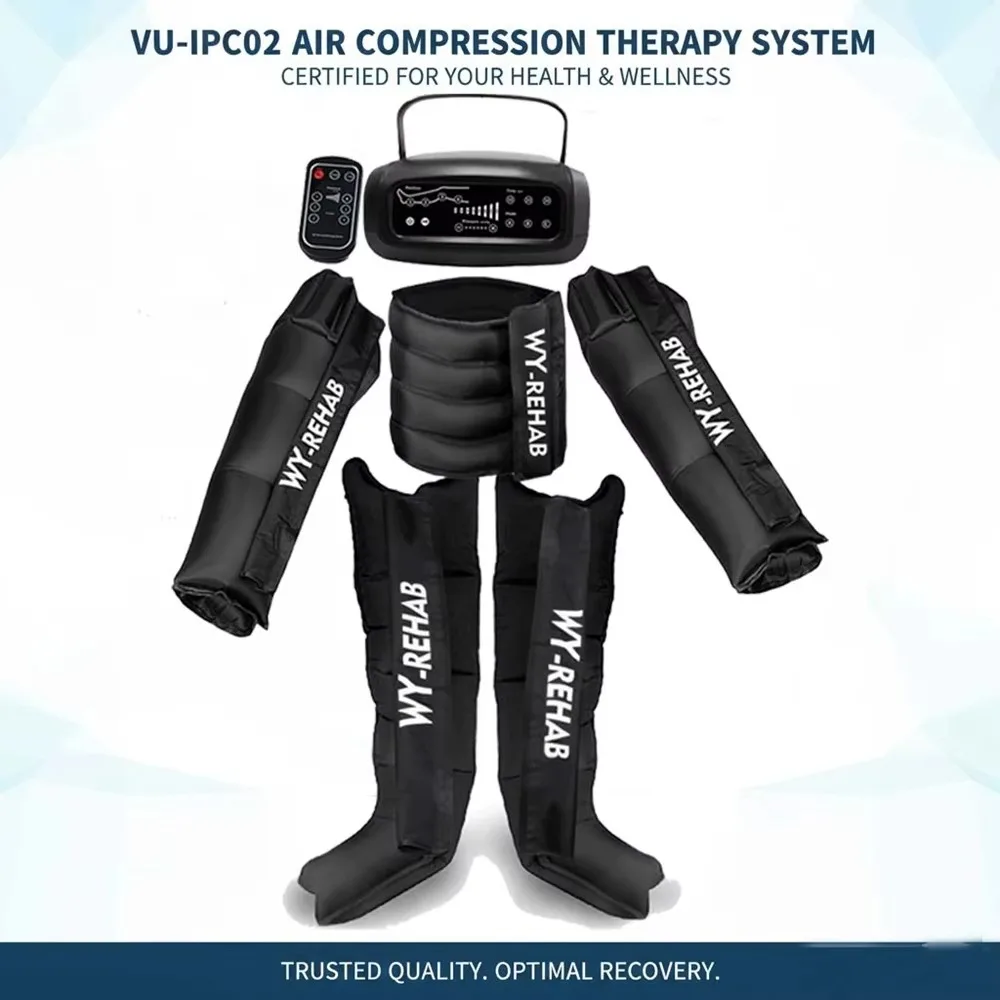 VU IPC02 Professional Pressotherapy Machine-Lymphatic Drainage Circulation Aid Home Use Air Compression Massager Timing Control