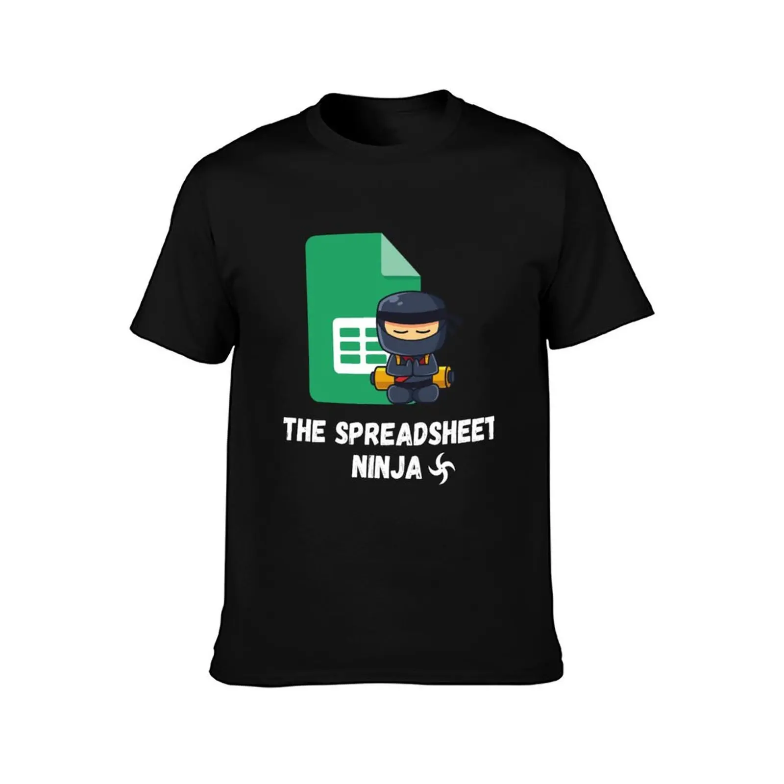 Spread sheet ninja T-Shirt tees boys whites black t-shirts for men