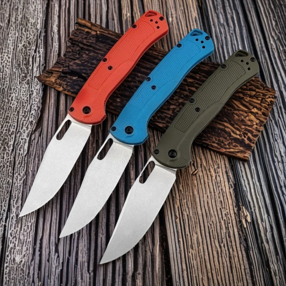 

BM Taggedout 15535 Складной нож для кемпинга CPM-154 Стальное лезвие Нейлоновая ручка из стекловолокна Открытый выживание Охота Режущий инструмент EDC