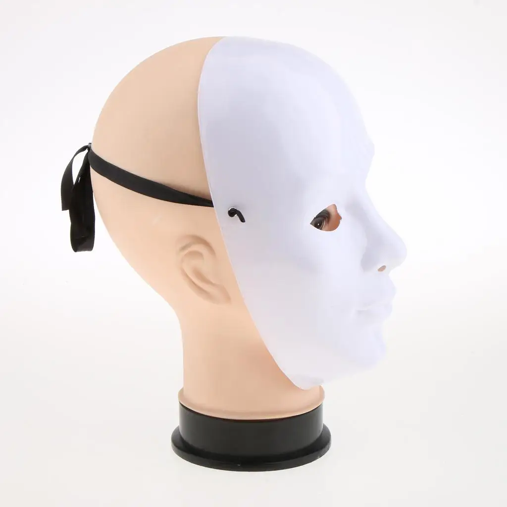 Plain White Plastic Mask Blank Face Mask for Masquerade Ball Painting Party Art and Creative Use