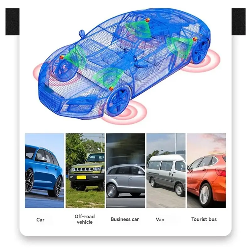 Intelligent Tire Pressure Monitoring System Solar TPMS For Cars With Temperature Gauge And Air Pressure Sensors