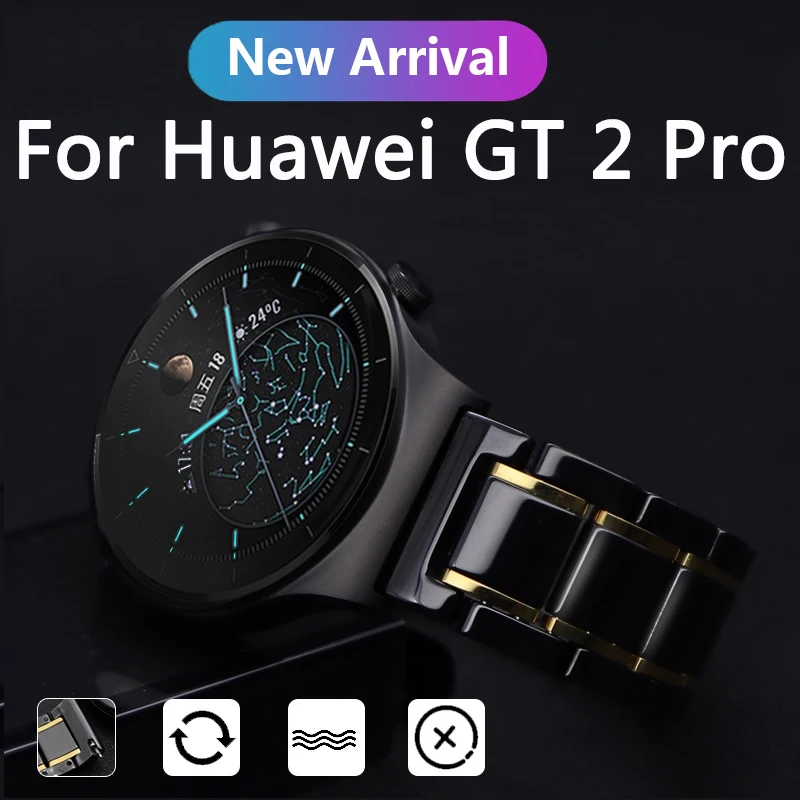 

20 22mm Ceramic Watch Bracelet For Huawei GT2 Pro Top-quality Watch Strap For Huawei Watch GT 2 pro 46mm Band For garmin venu SQ