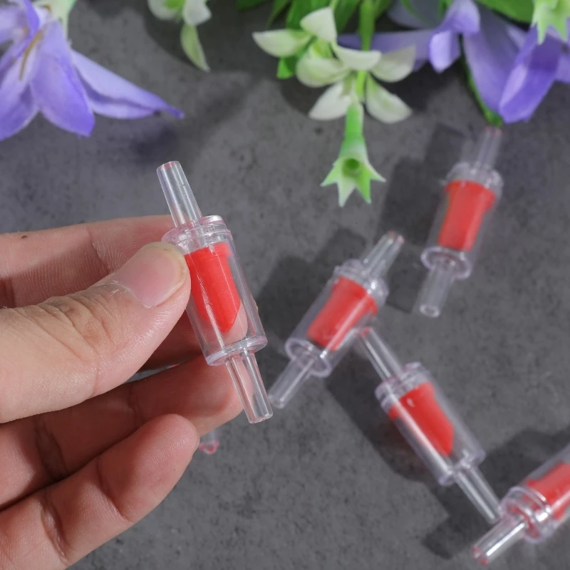 F92B 10pcs ตรวจสอบวาล์วทางเดียวที่ไม่คืนค่าวาล์วสำหรับปลาสำหรับตู้ปลาถัง WA