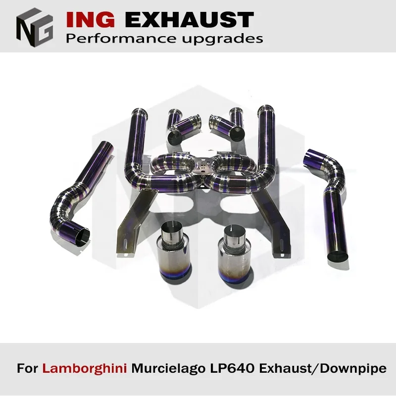 ING For Lamborghini LP640 2009+ Murcielago LP640 6.5 titanium alloy Catback Exhaust Valve Without downpipe