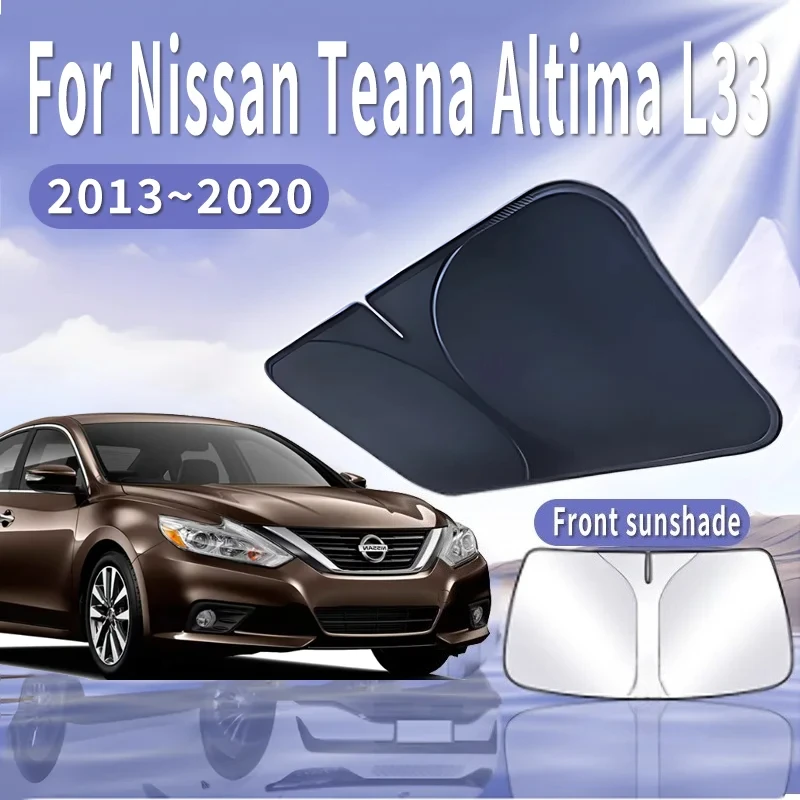 

Для Nissan Teana Altima L33 2013 ~ 2020 складной автомобильный солнцезащитный козырек на лобовое стекло солнцезащитный козырек теплоизоляция летние автоаксессуары