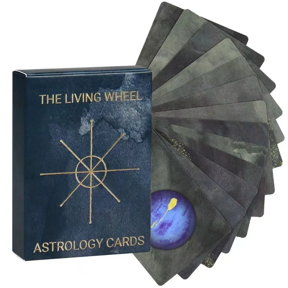 9*6cm The Living Wheel Astrology Cards 55 Pcs Oracle Cards