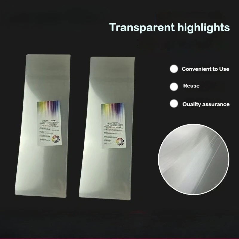 

Transparent Hair Color Isolation Paper Barbershop dye hair sheets for Picking & Dyeing Reusable Hair Color Meche Sheets Bleach