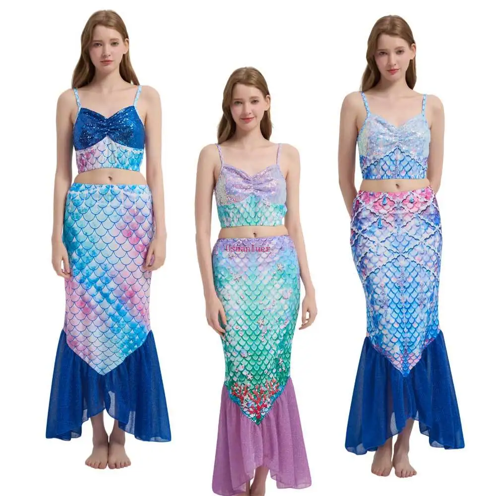 Disfraz de Princesa Ariel de La Sirenita para Mujer, Vestido de Princesa para Halloween
