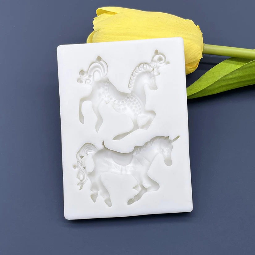 Unicorn Horse Silicone Mold Sugarcraft Cupcake Baking Mold Fondant Cake Decorating Tools