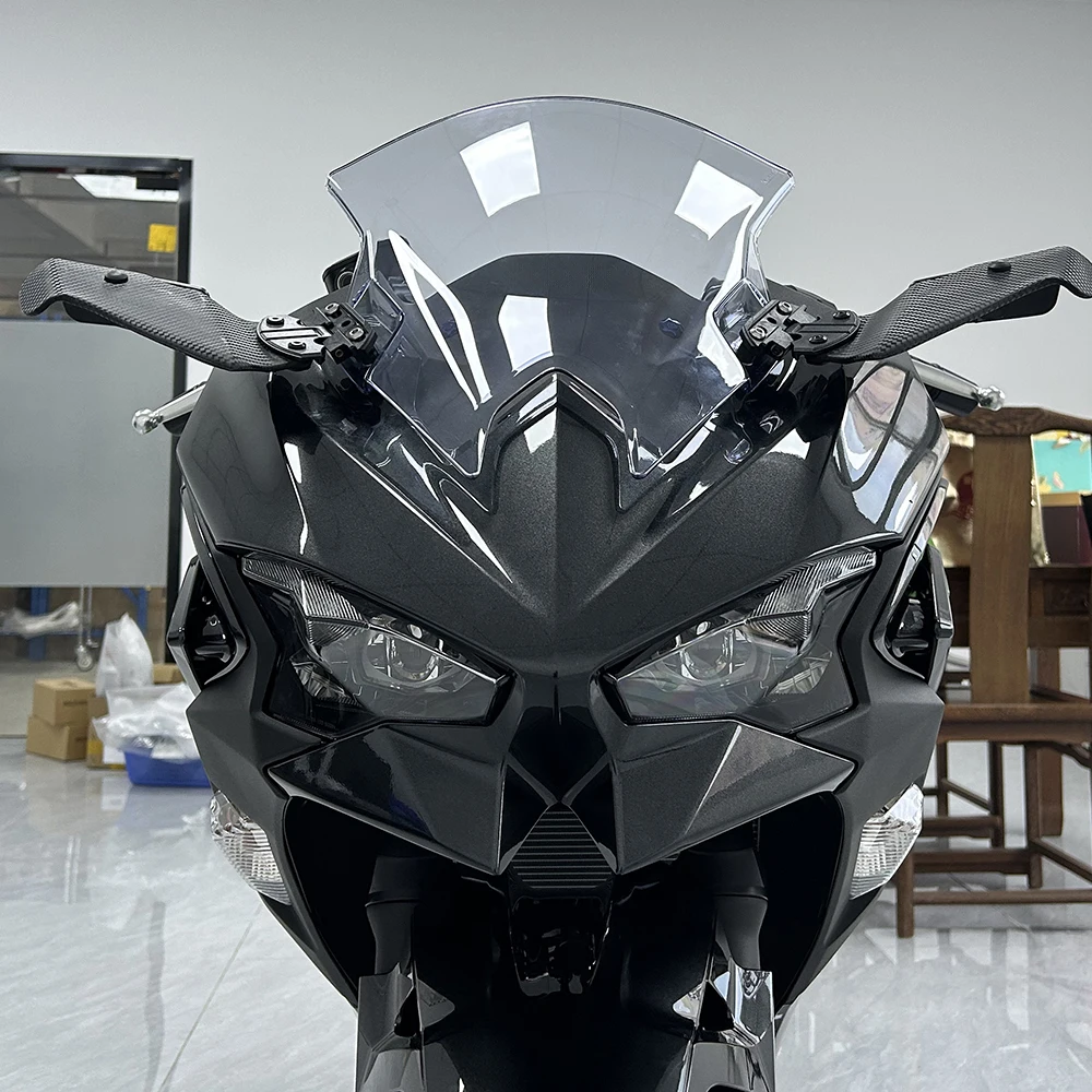 لكاواساكي نينجا 250 300 400 ZX6R ZX636 ZX7R ZX9R ZX10 العالمي لدراجة عادية المرايا الجانبية الجناح الرياح الجناح الثابتة الجناح عدة