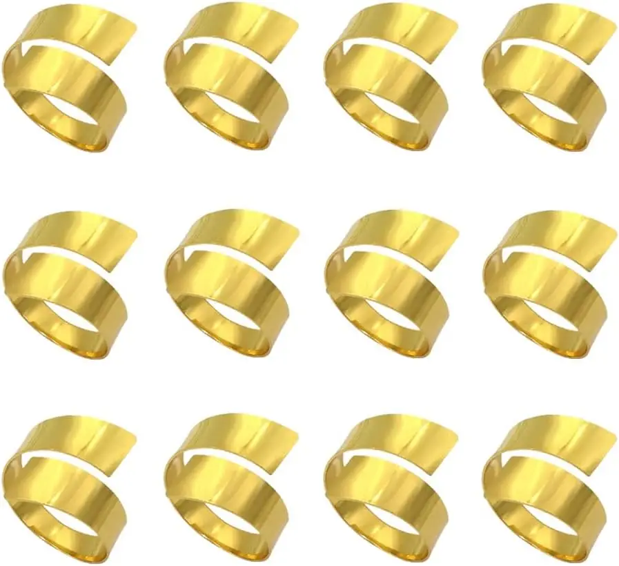 

Napkin Rings Set of Round Napkin Holder Rings for Holiday Christmas Wedding Table Decorations