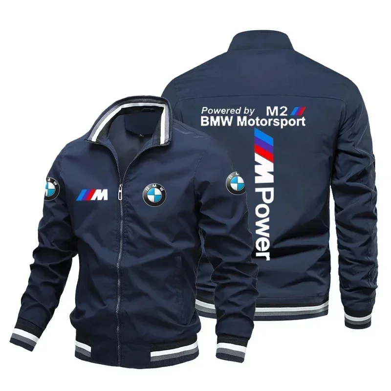 

2025 New Fashion Zipper Jacket Motorcycle Racing Suit 2D BMW Print Handsome Outdoor Top Spring and Autumn BMW Men's Jacket