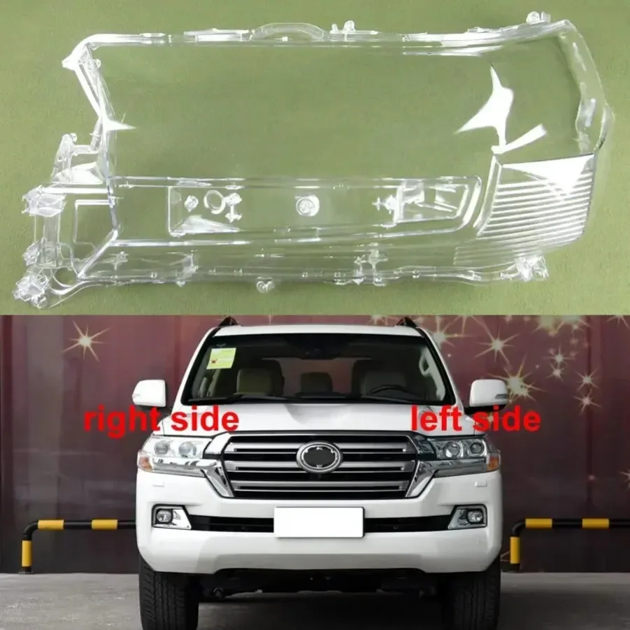 

For Toyota Land Cruiser 2016 2017 2018 Front Headlight Cover Headlamp Shell Mask Transparent Lampshdade Lens Plexiglass