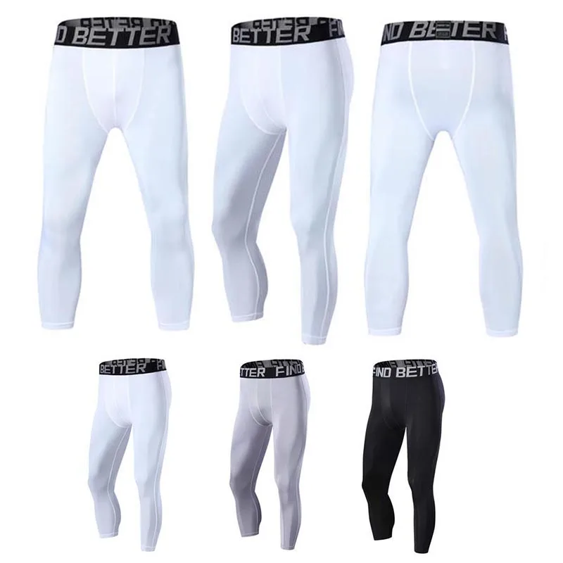 Sports Fitness Pants Men Gym Shorts Workout Tights Running Training Bottoming Shorts Compression Leggings Basketball Sportswears