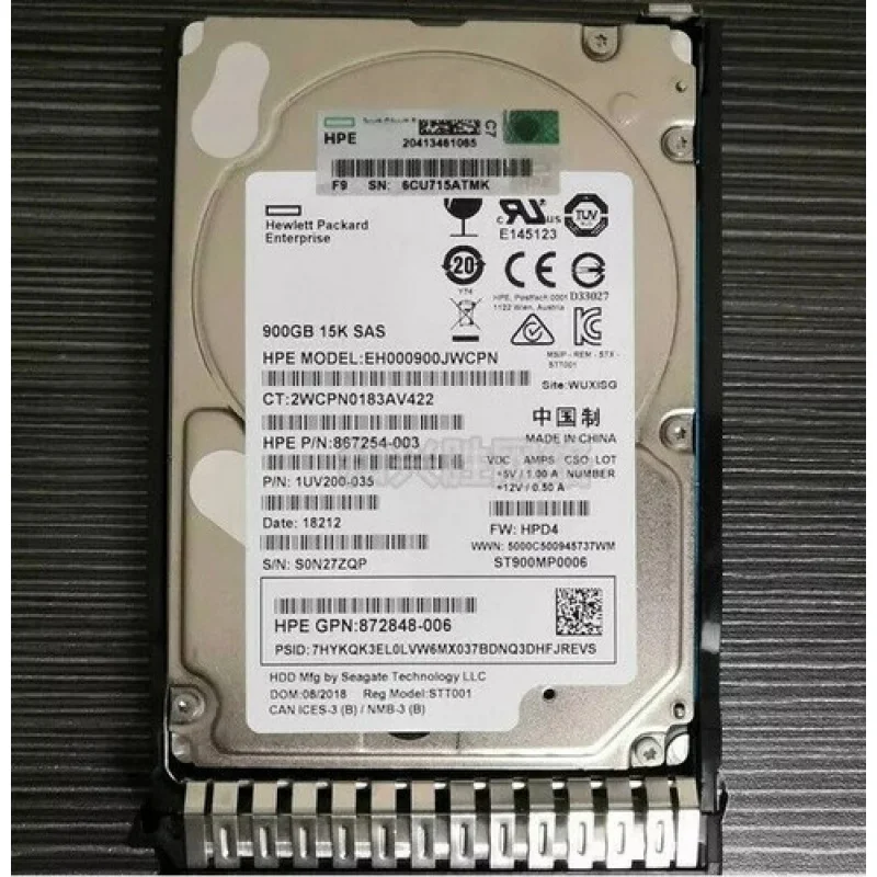 A+ 870759-B21 870795-001 for HPE 900GB SAS 12G 15K SFF SC DS HDD Hard Drive