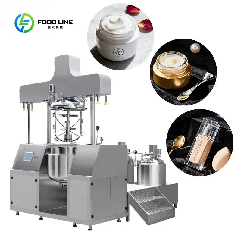 Customized High Shear Mixing for Cosmetics Cream Ointment Industrial/Lab Use 100L Vacuum Homogenizer Emulsifier Machine