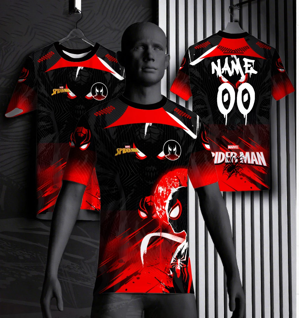 

Marvel Classic Superhero Men's T-shirt Spiderman Comic Cosplay Fitness Wear Sweatshirt T-shirt Men's Gym Fitness Summer DIY Tops