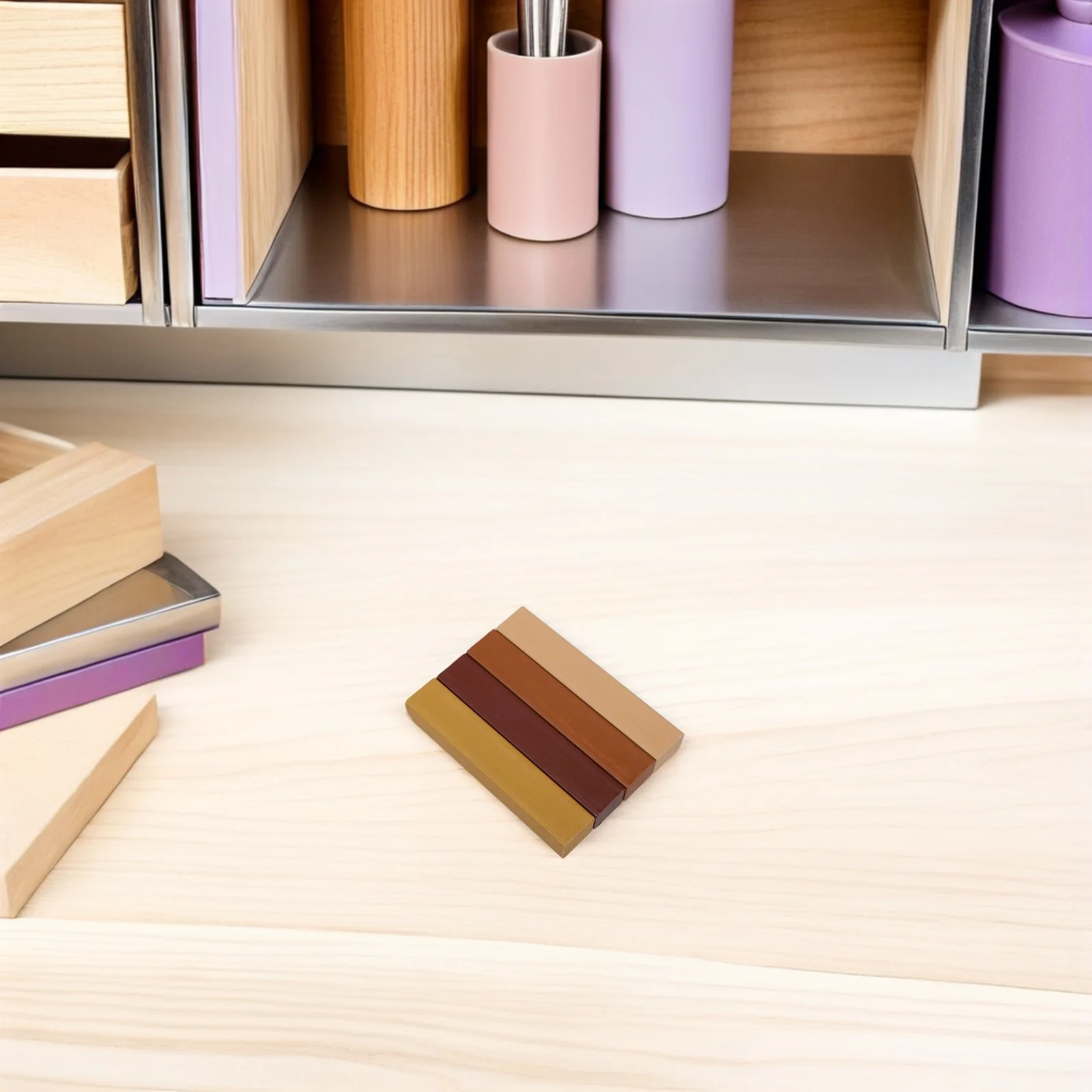 Kit de réparation de sol en bois, 8 pièces: bâtons de remplissage de cire pour meubles, réparation des rayures, des trous, fusion rapide de la chaleur, facile à utiliser