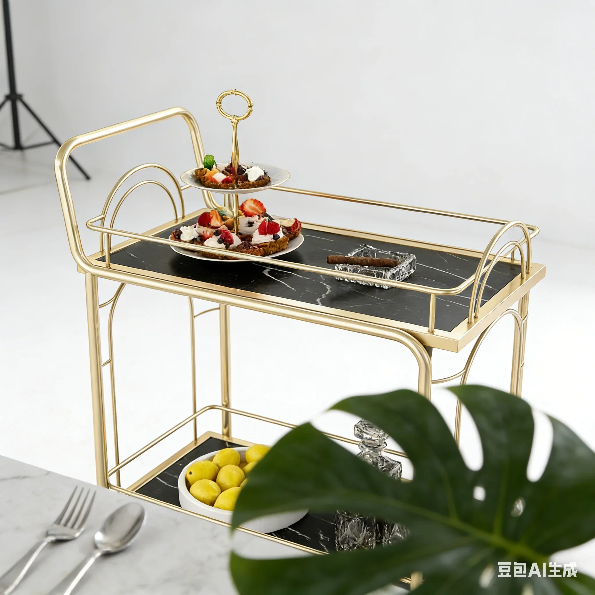 carrello-mobile-aoliviya-in-ferro-battuto-dorato-stile-nordico-con-ripiani-multipli-per-hotel-ristoranti-e-servizio-bevande-vendita-all'ingrosso