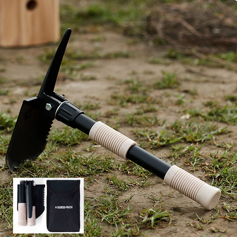 Outdoor Portable EDC Multifunctional Folding Shovel Camping Hiking Car Emergency Window Breaking Tool