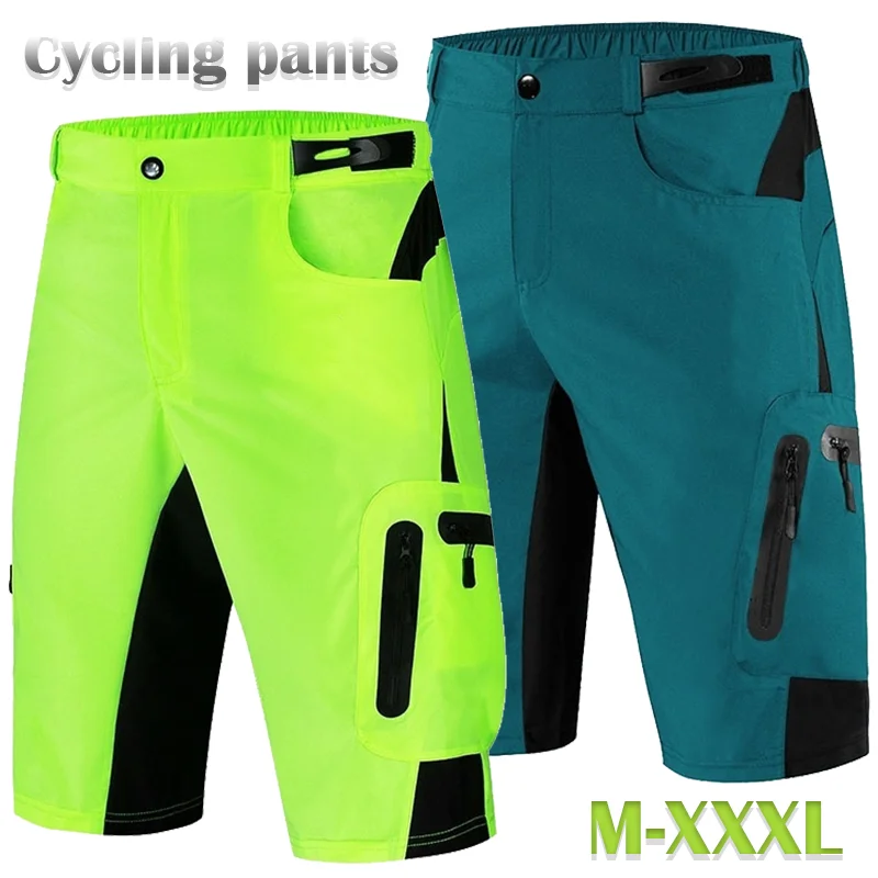 New Reflective Cycling Bike Shorts for Men Mtb Shorts Motocross Short Pants Breathable Loose Fit Downhill Bicycle Mountain Bike