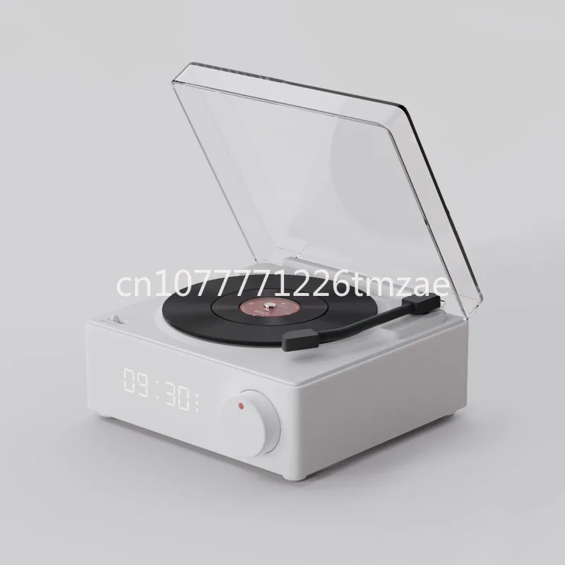 Atomic Alarm Clock Retro Wireless Bluetooth Creative Mini Speaker Card USB Mini Vinyl Record Player