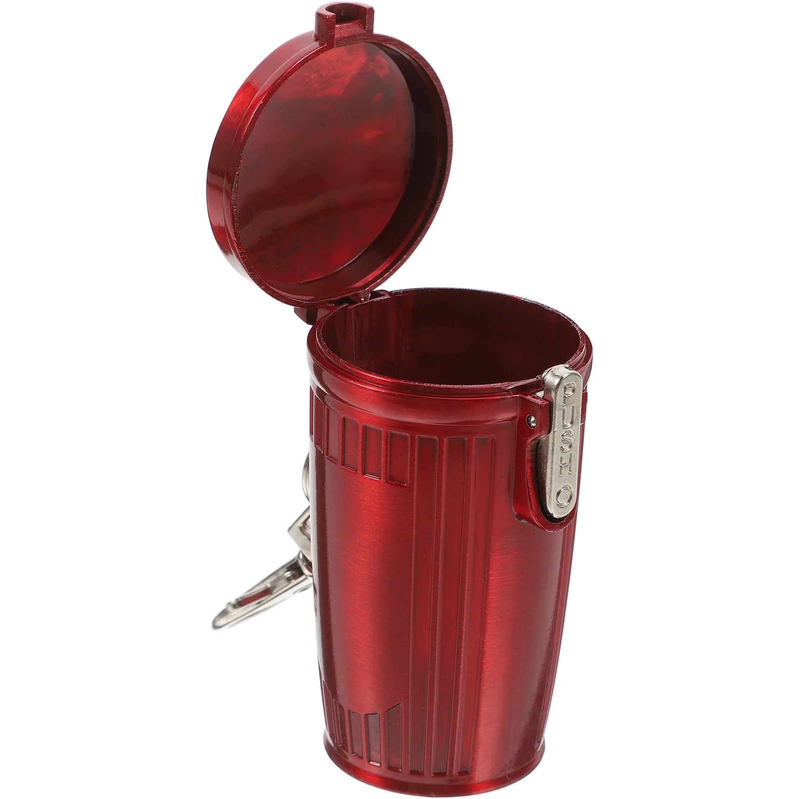 

Portable Ashtray Mini Trash Can Sealed Lid Quick Extinguishing Cigarette Butt Holder Outdoor Indoor Car Use Plastic Keychain