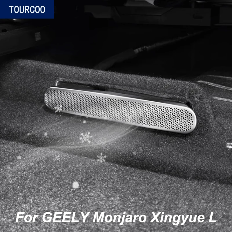 For GEELY Monjaro Xingyue L 21-25 Footwell AC Vent Protective Covers Stainless Steel Decor Covers Car Modified Accessories