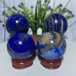 Natural Crystal Ball Lapis Lazuli Polishing Mineral Specimen Reiki Chakra Massage Stone Gemstone Crafts Home Decoration Gift