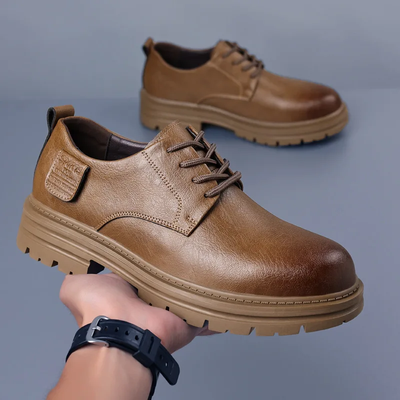 Primavera e autunno da uomo nuove comode scarpe in pelle piccole scarpe da lavoro Casual versatili in stile britannico retrò