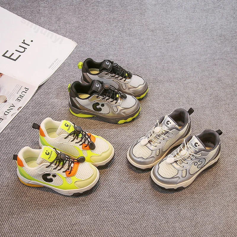 

Children's Fashion Versatile Low Top Casual Sports Shoes 2025 Autumn Boys' Mesh Breathable Comfortable Non Slip Chunky sneakers