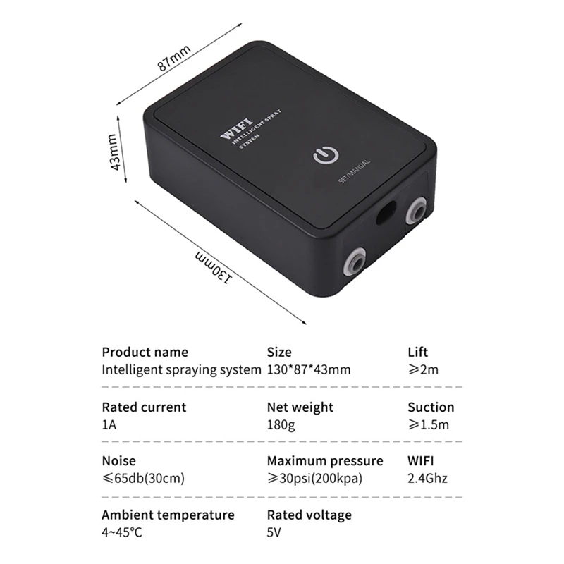 A84M-Wifi Smart Reptile Humidifier Timer Automatic Mist Rainforest Spray System Kit Sprinkler Controller Watering Kit