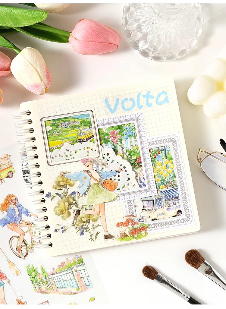 1–6 Stück Aufkleber aus der Leisure Life-Serie, Scrapbooking-Dekorationsmaterial, perfekt für Collage, Journaling, Basteln, DIY-Zubehör – Detail 11