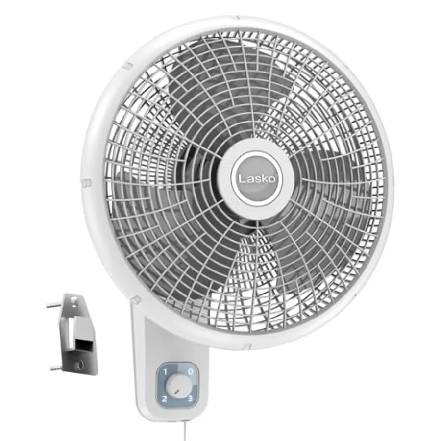 

16" 3-Speed Oscillating Wall Mount Fan for Indoor Use M16900 Light Grey