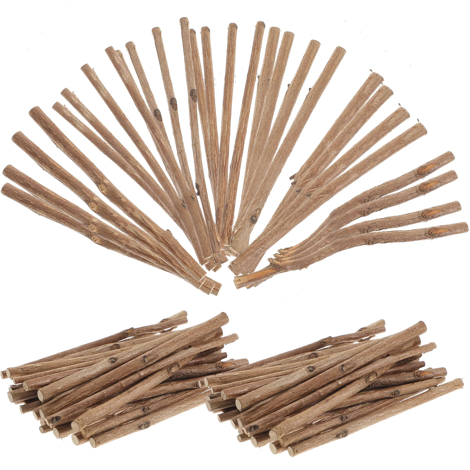 100pcs 10CM Long 03-05CM in Diameter Wood Log Sticks for DIY Crafts Photo Props (Wood Color) Tea tree sticks